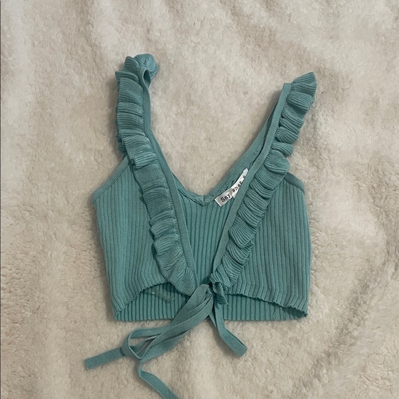 Say What? Tops - ✨ 3 for $20 Bundle Deal ✨ Say What? Ribbed Ruffle Tank Top in Teal